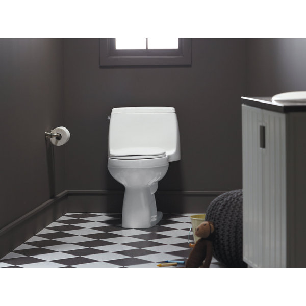 Kohler Santa Rosa™ 1.6 GPF Compact Elongated OnePiece toilet (Seat